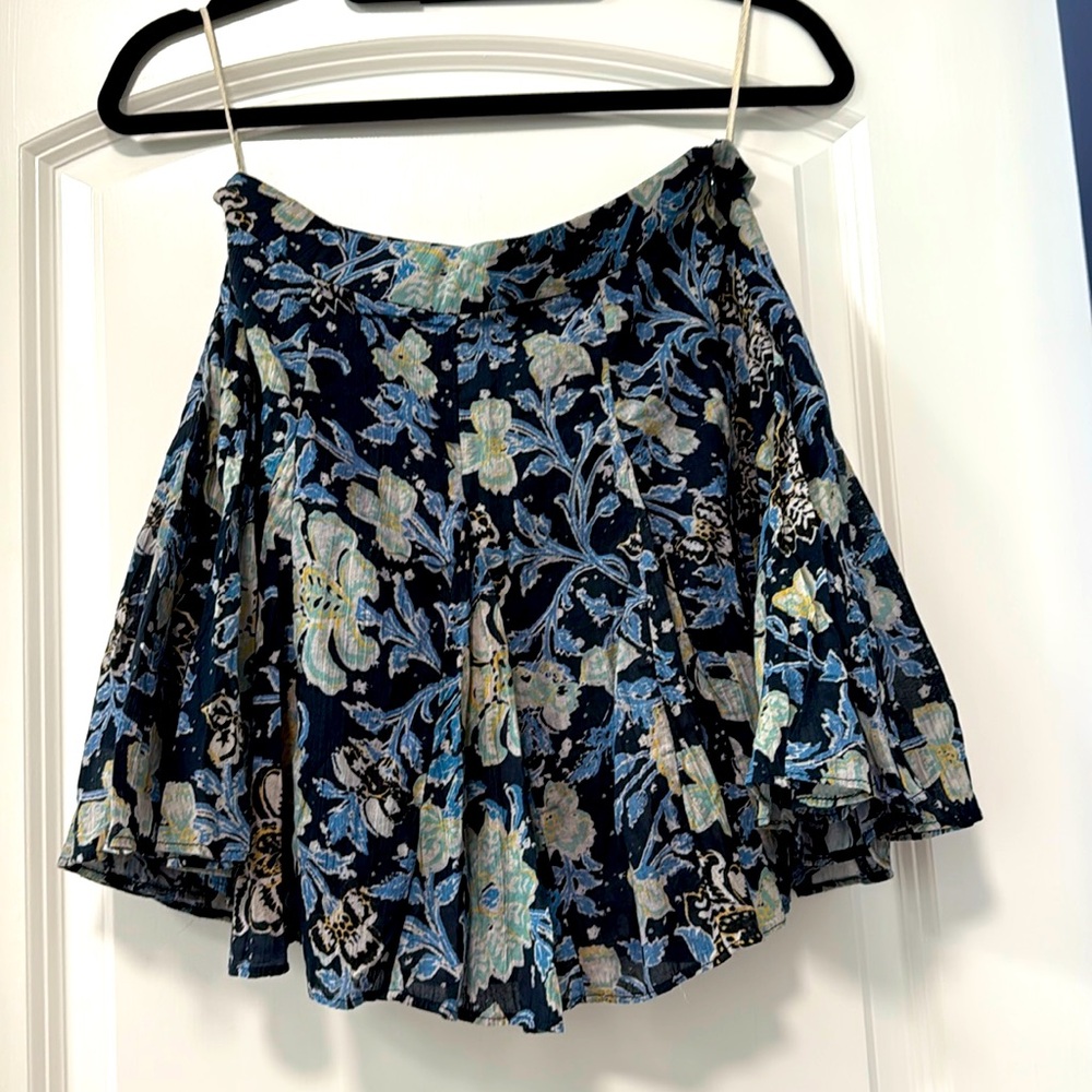Free People Floral Mini Skirt